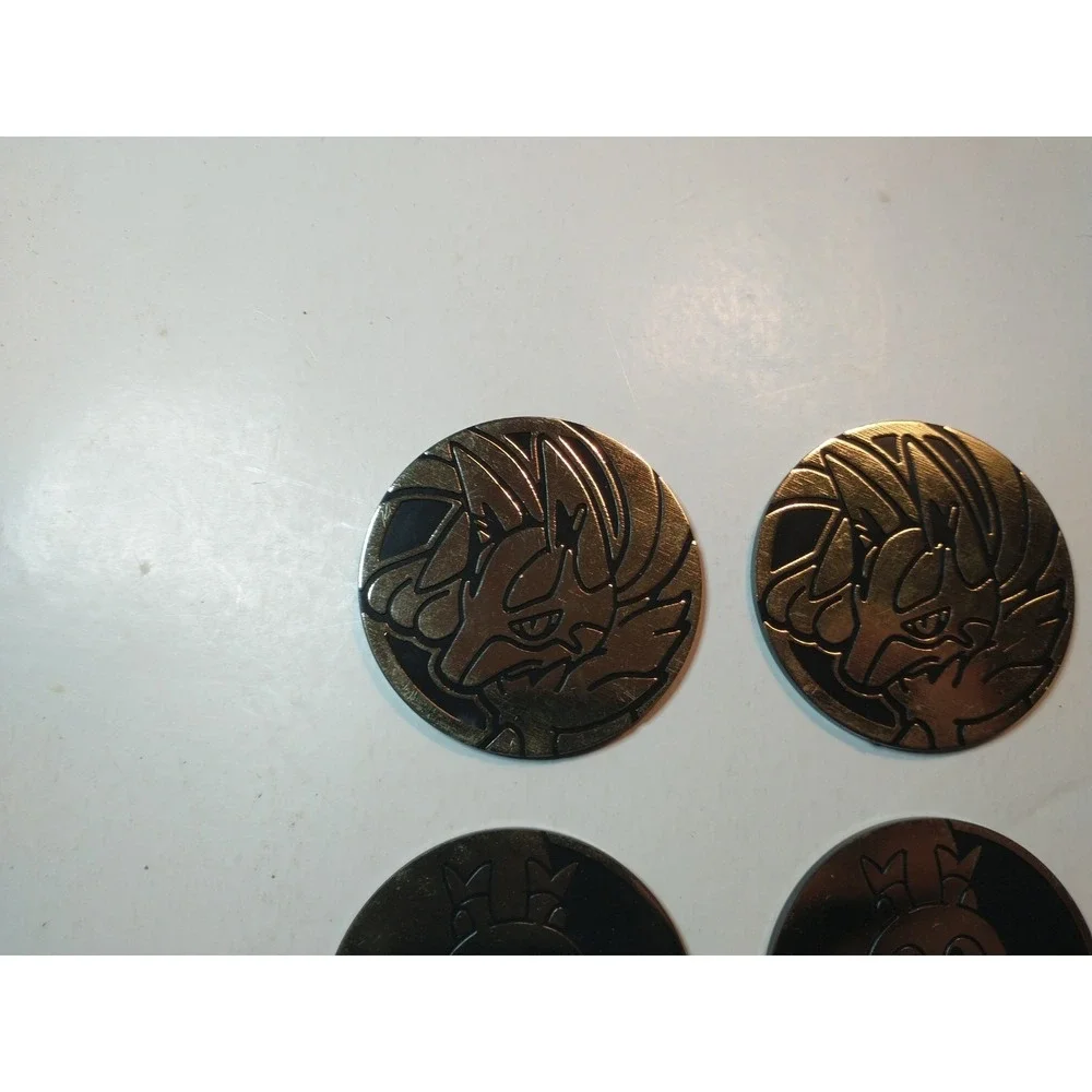 Pokemon TCG Coin Lot Of 12 Tokens Greedent Lucario Quaxly Mini Binder